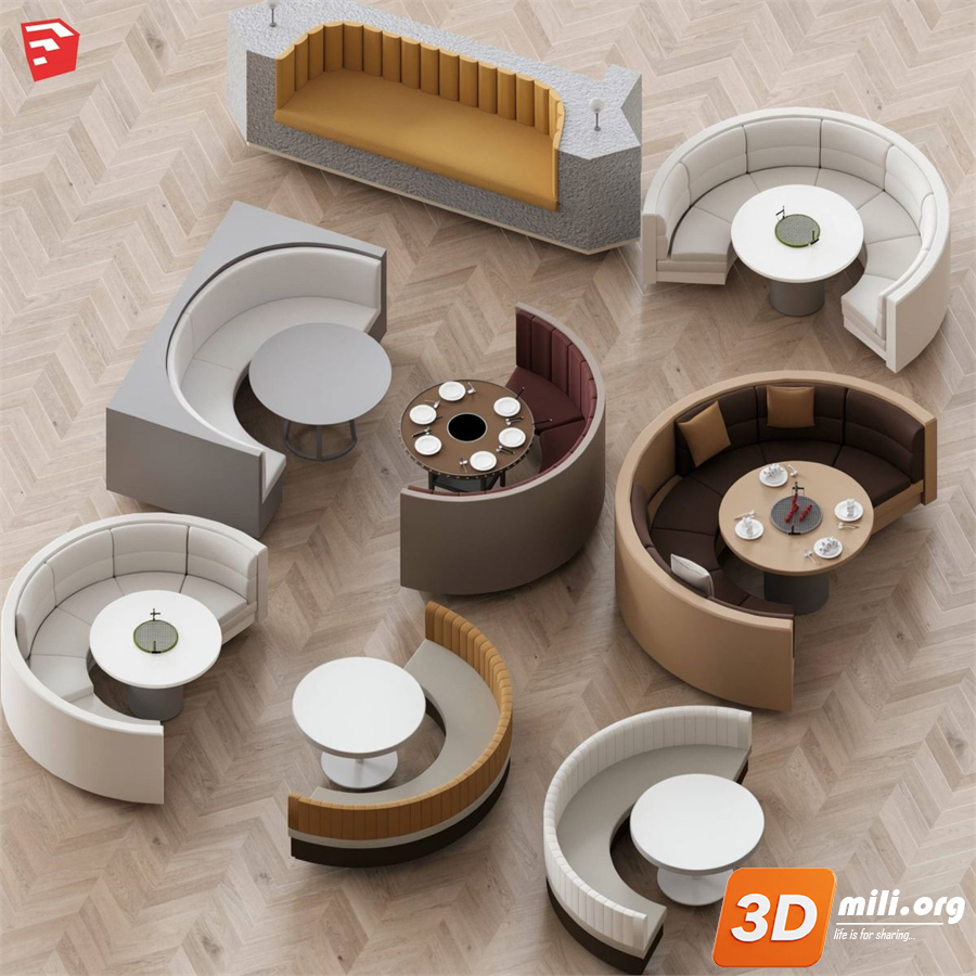 Cafe Furniture Skp Files 